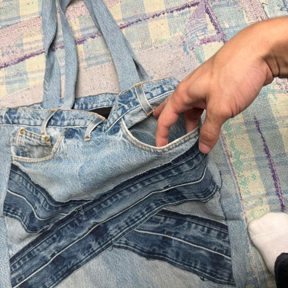 Custom upcycled carhartt tote bag - Picture 8 of 8